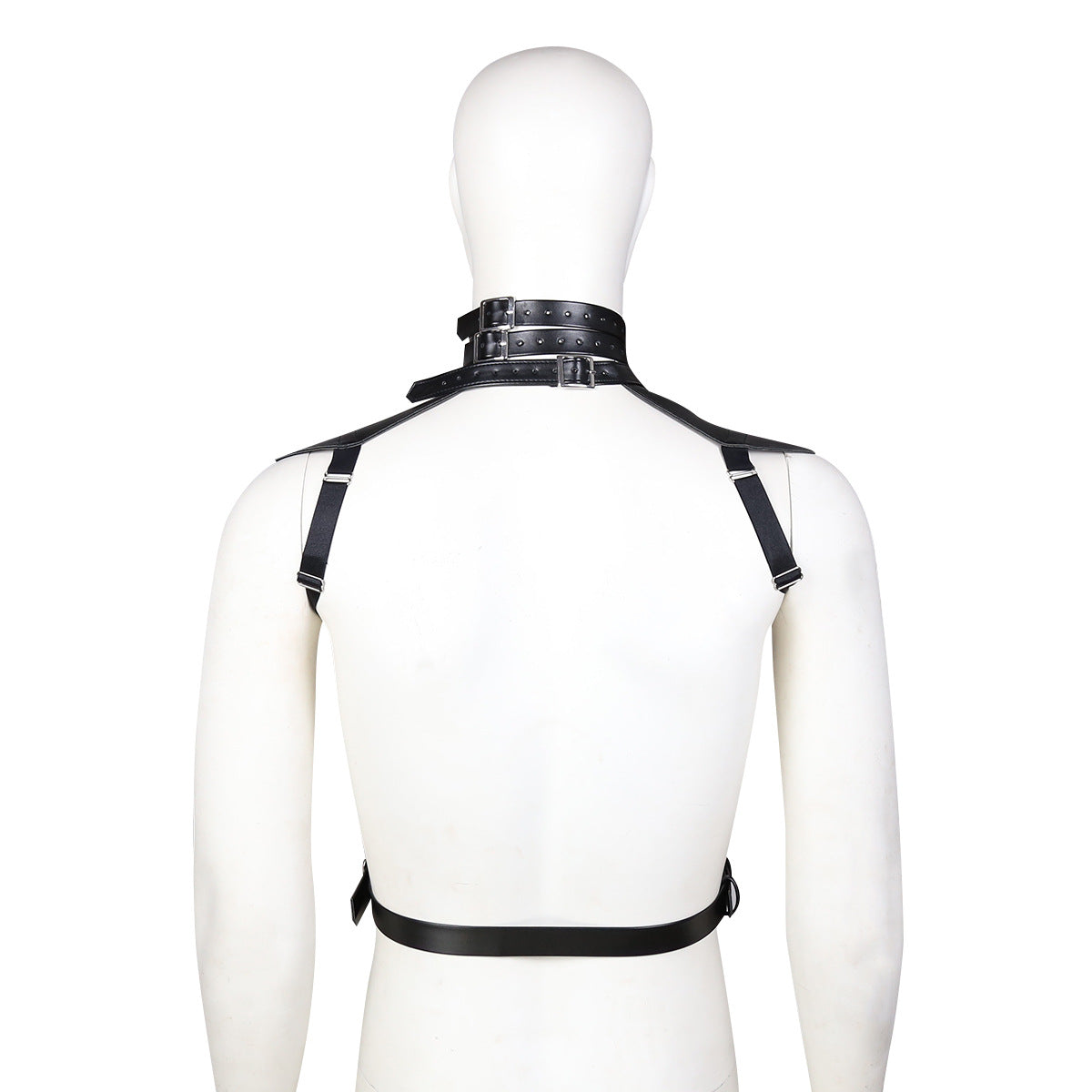 Harness with shoulder pads and waist strap
