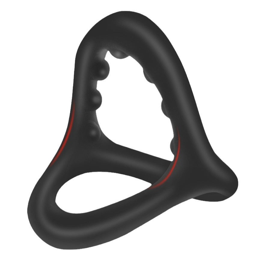 Kukring, pubisring eller penisring i mycket mjuk silikon. Trippel Cage cock and ball.