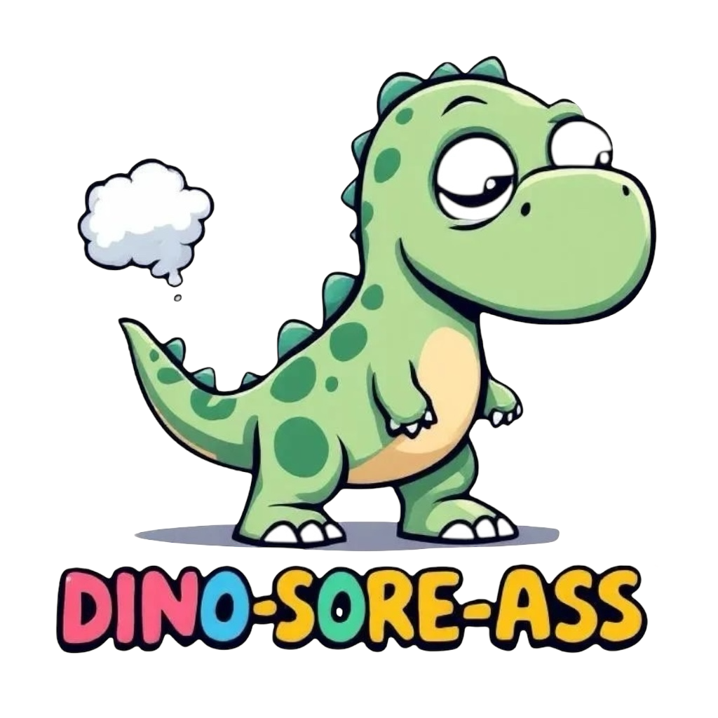T-shirt med tryck, DINO-SORE-ASS