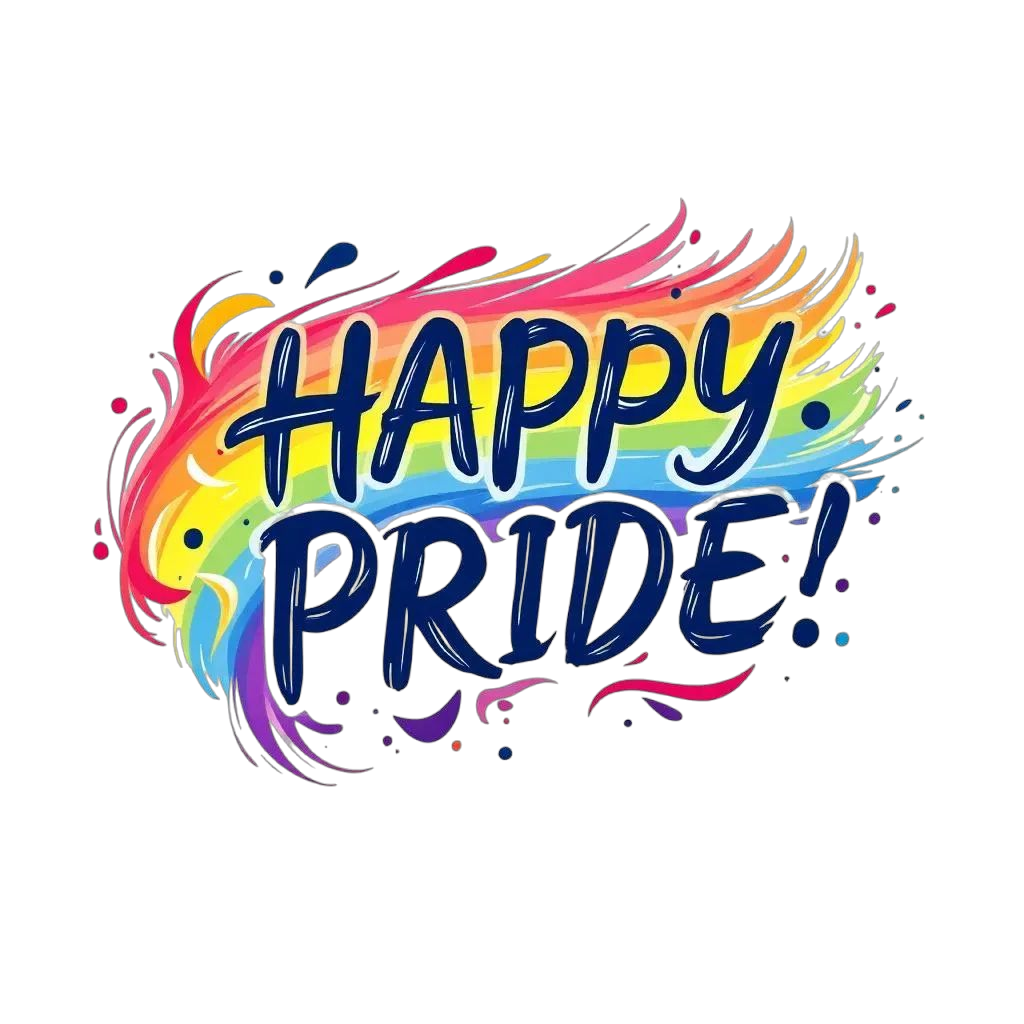 T-shirt med tryck, HAPPY PRIDE!
