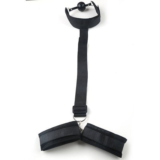 Emocionante kit bondage con mordaza, un juguete adulto diferente para juegos bondage