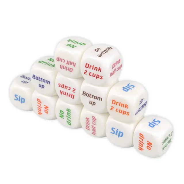 Drinks, dice game for drinks and alcohol, a fun party game
