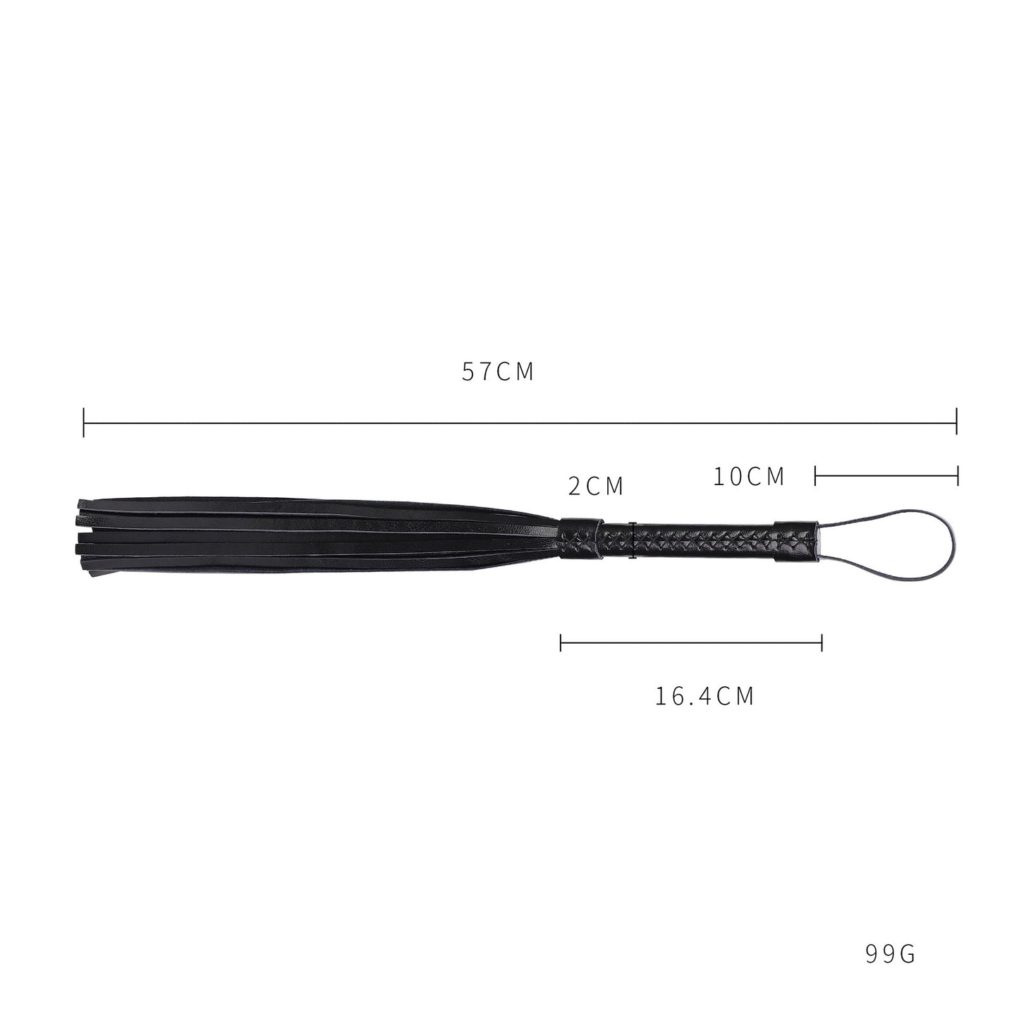 Flogger, whip in genuine leather. Available in several colors