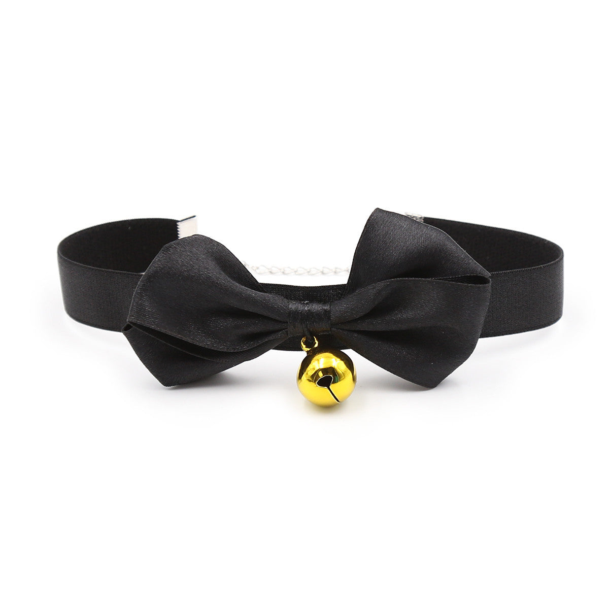 Choker or necklace with bow / bow tie and bell