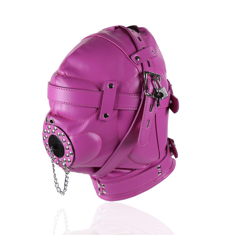 Máscara, máscara gimpmask con protección auditiva acolchada y cierre bloqueable para la boca.