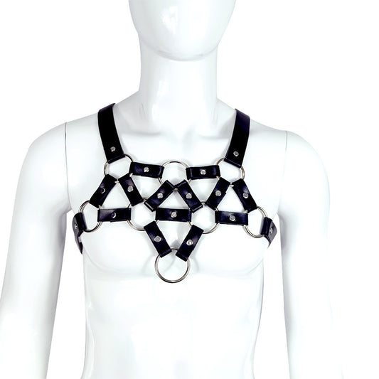 Harness with pentagram pattern