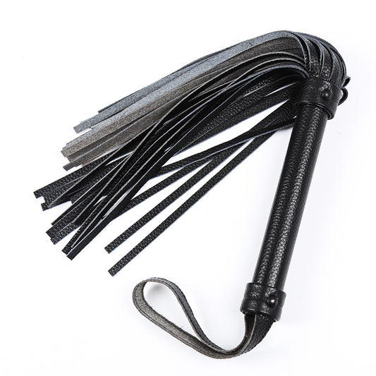 Flogger, whip in black genuine leather