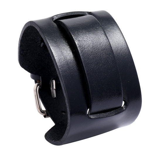 Armband in black genuine leather