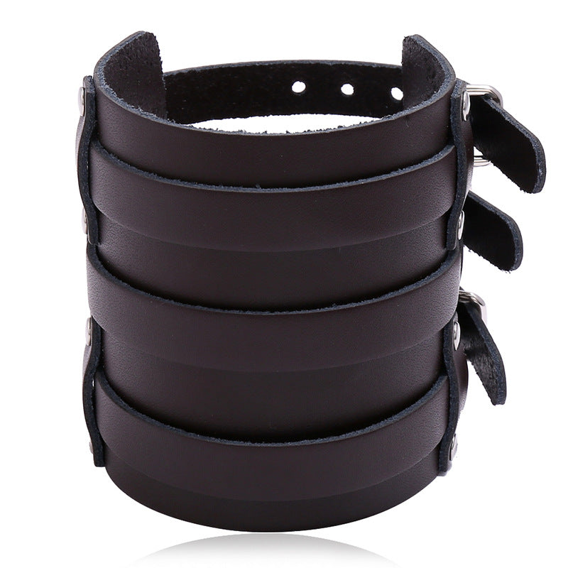 Armband in black genuine leather