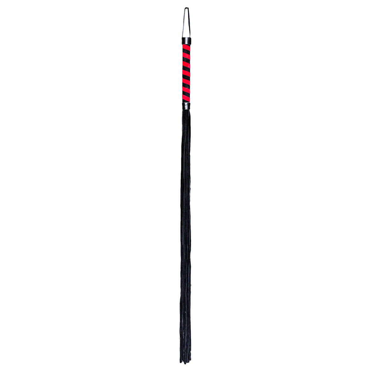 Flogger, long whip in black genuine leather