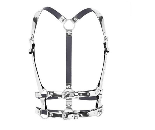 Harness, suspenders in silver