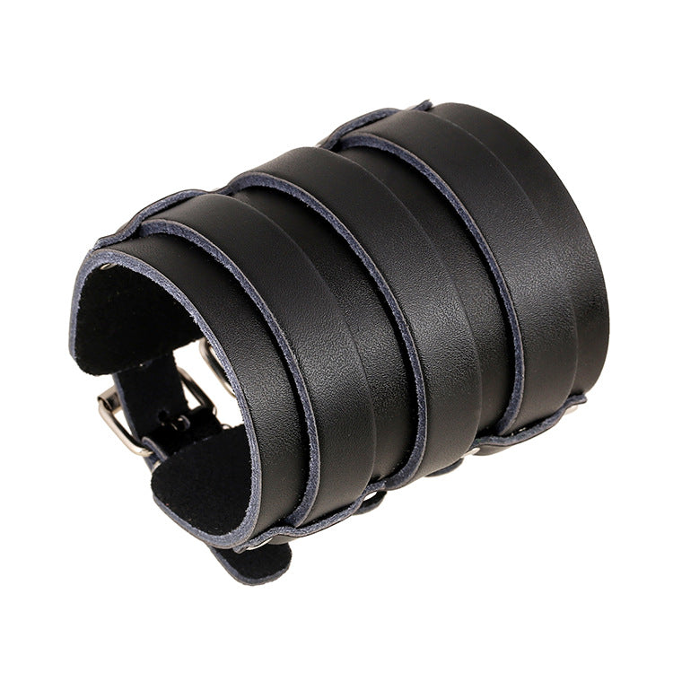 Armband in black genuine leather