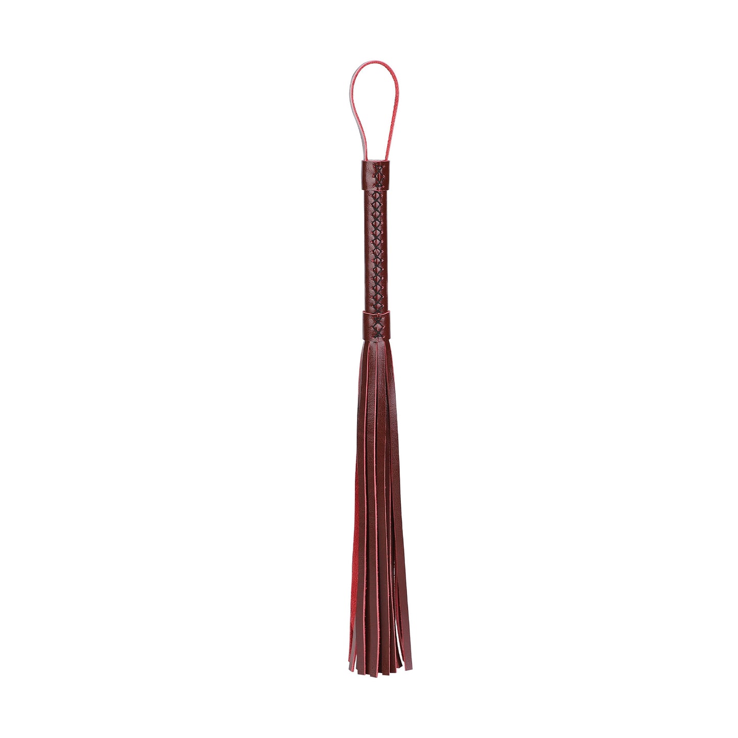 Flogger, whip in genuine leather. Available in several colors