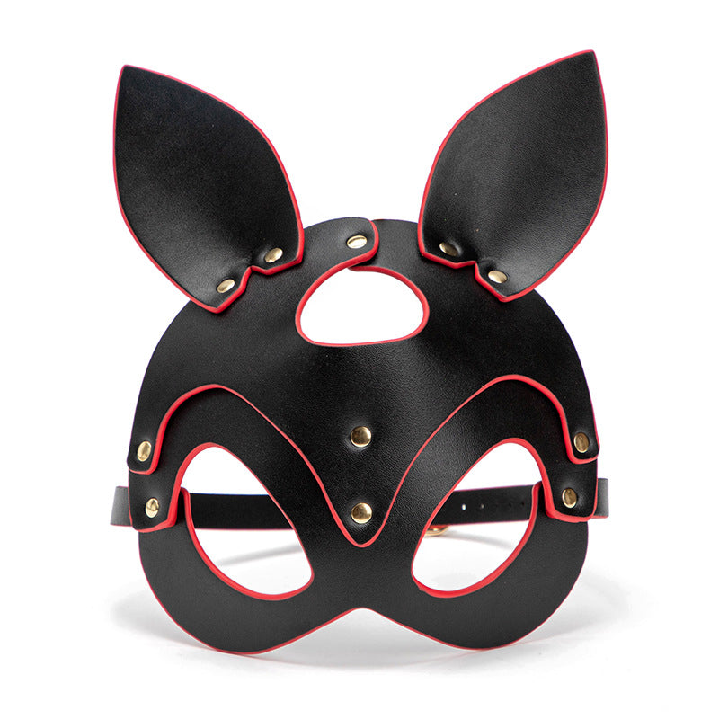 Mask, ansiktsmask i läder, katt eller mus