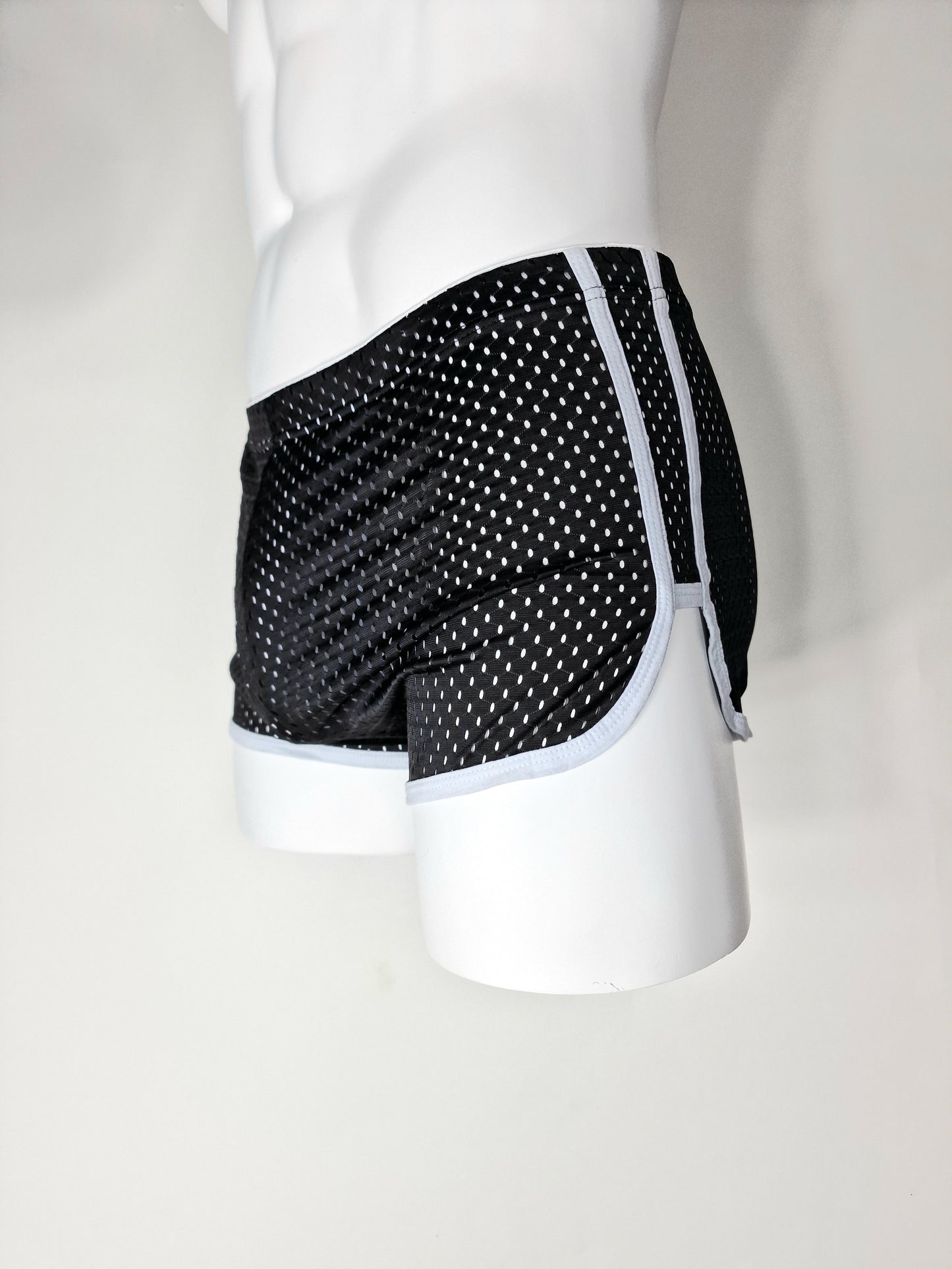 Shorts with transparent look - Black