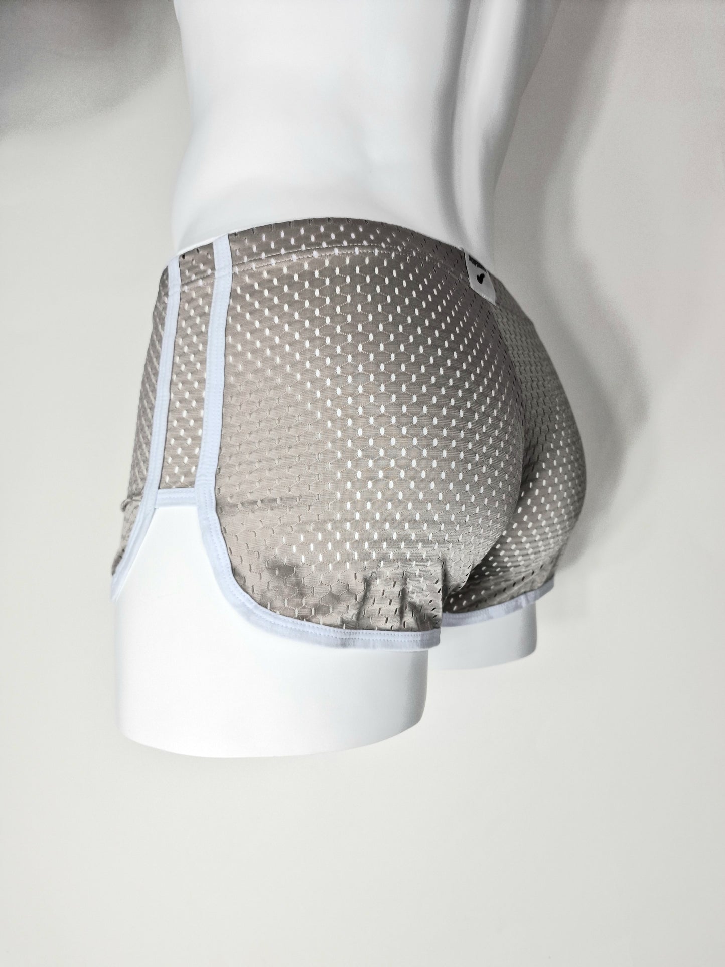 Shorts with transparent look - Silver grey
