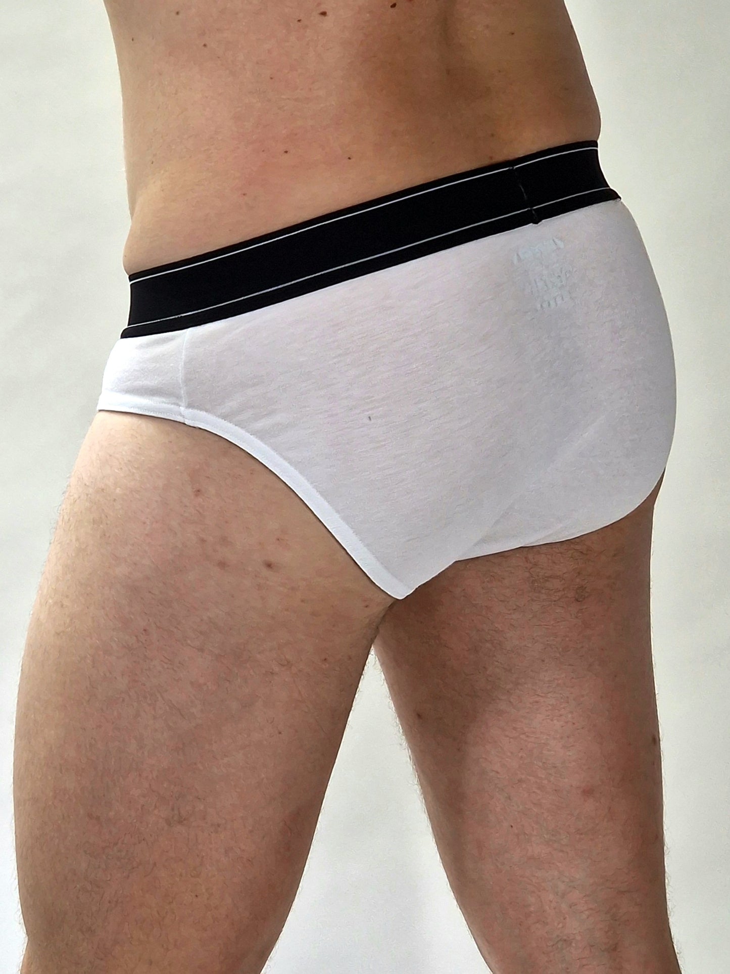 Weiße schwarze Slip-Unterhose, Herrenunterwäsche
