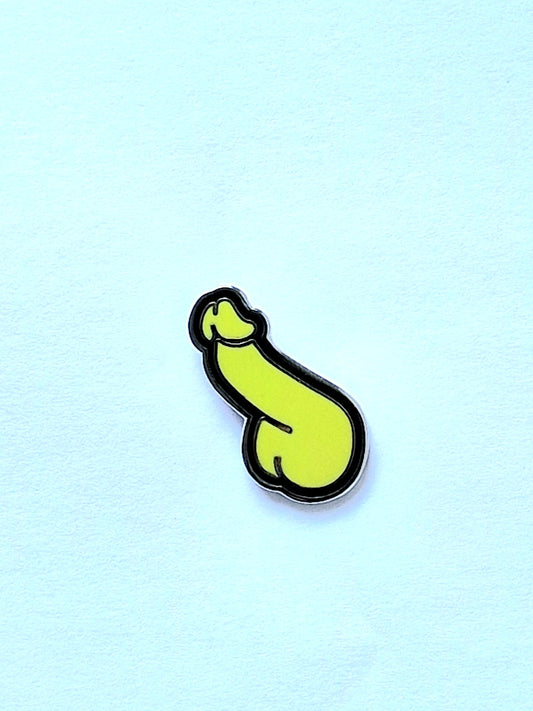 Lustiger Pin in hoher Qualität, gelber und schwarzer Schwanz.