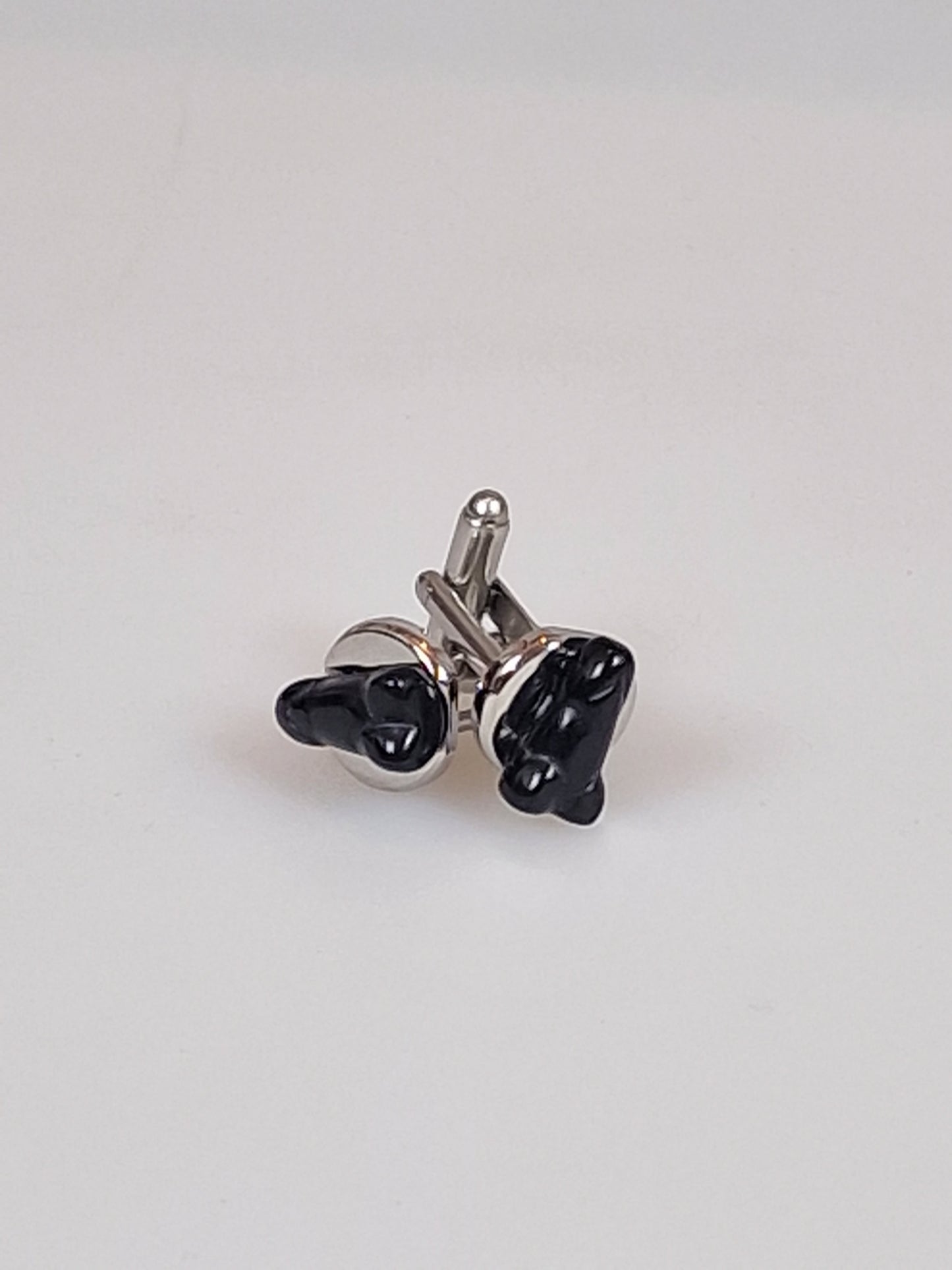 Manschettknappar med halvädelsten Black Onyx