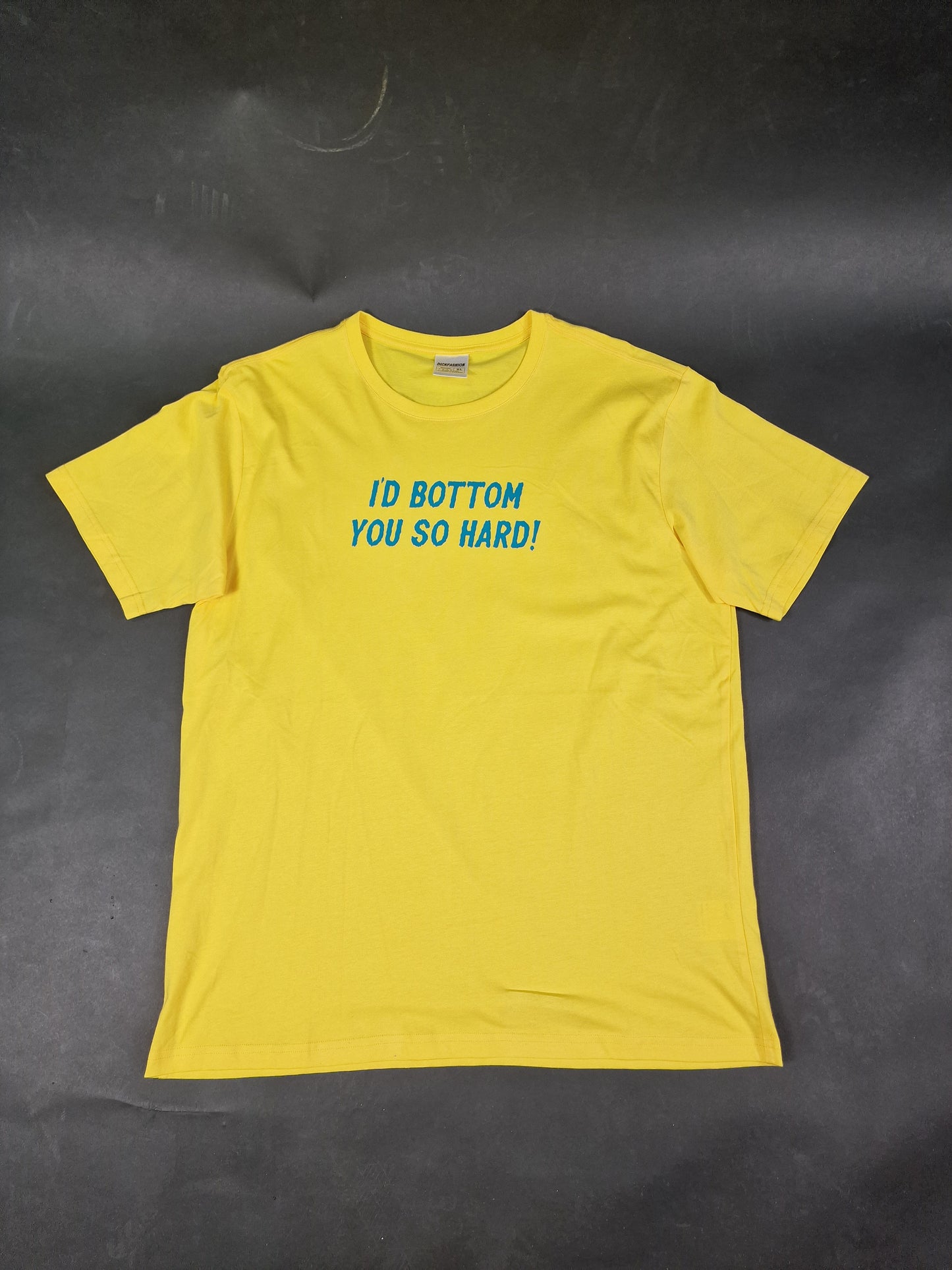 Te tocaría tan fuerte - Camiseta amarilla de algodón normal con estampado