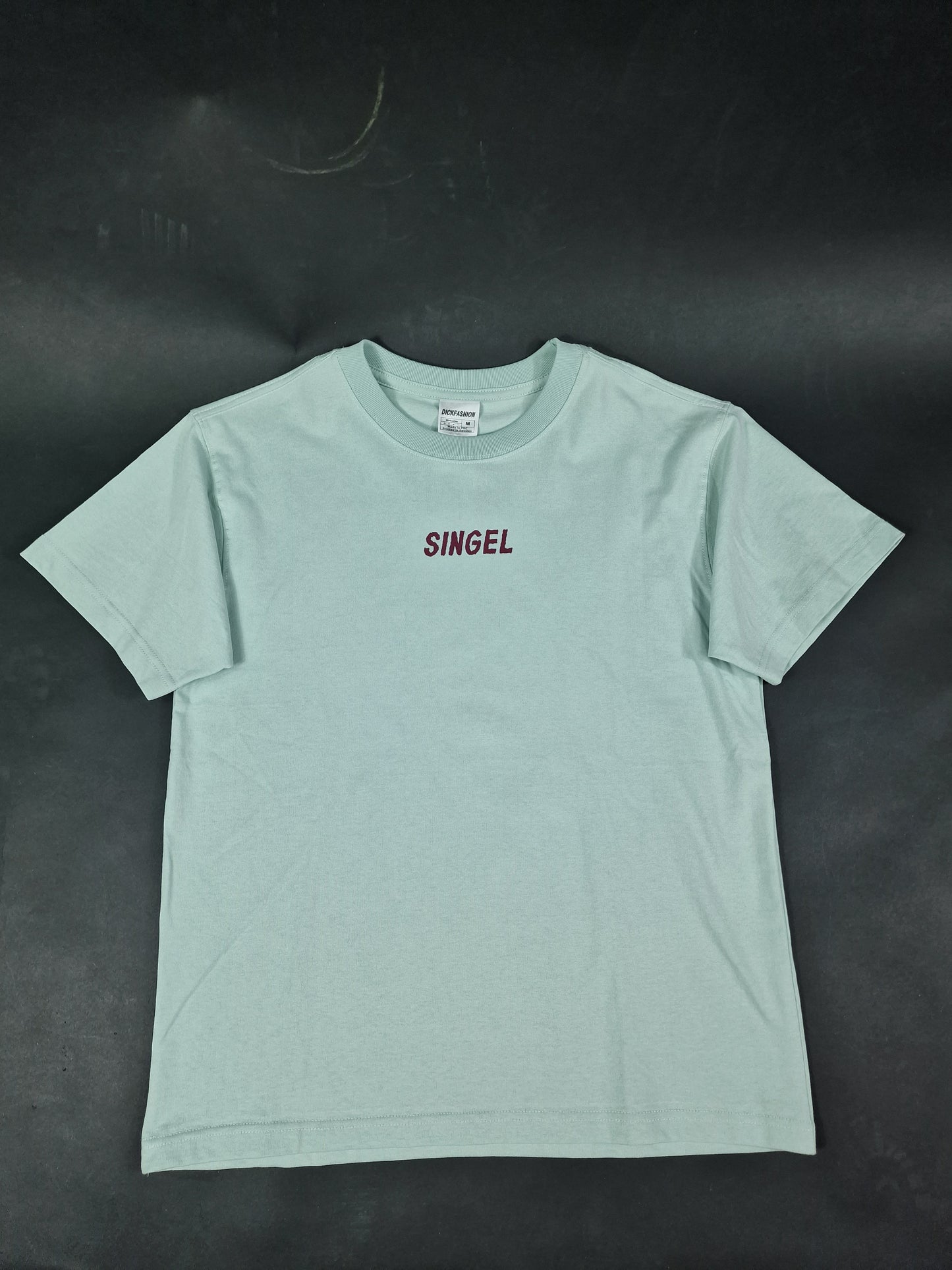 Single - Camiseta de algodón pesado verde menta