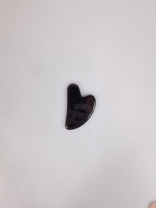 Ansiktsskrapa face scrapers i Black Onyx. Gua Sha jade tool, face scrapers