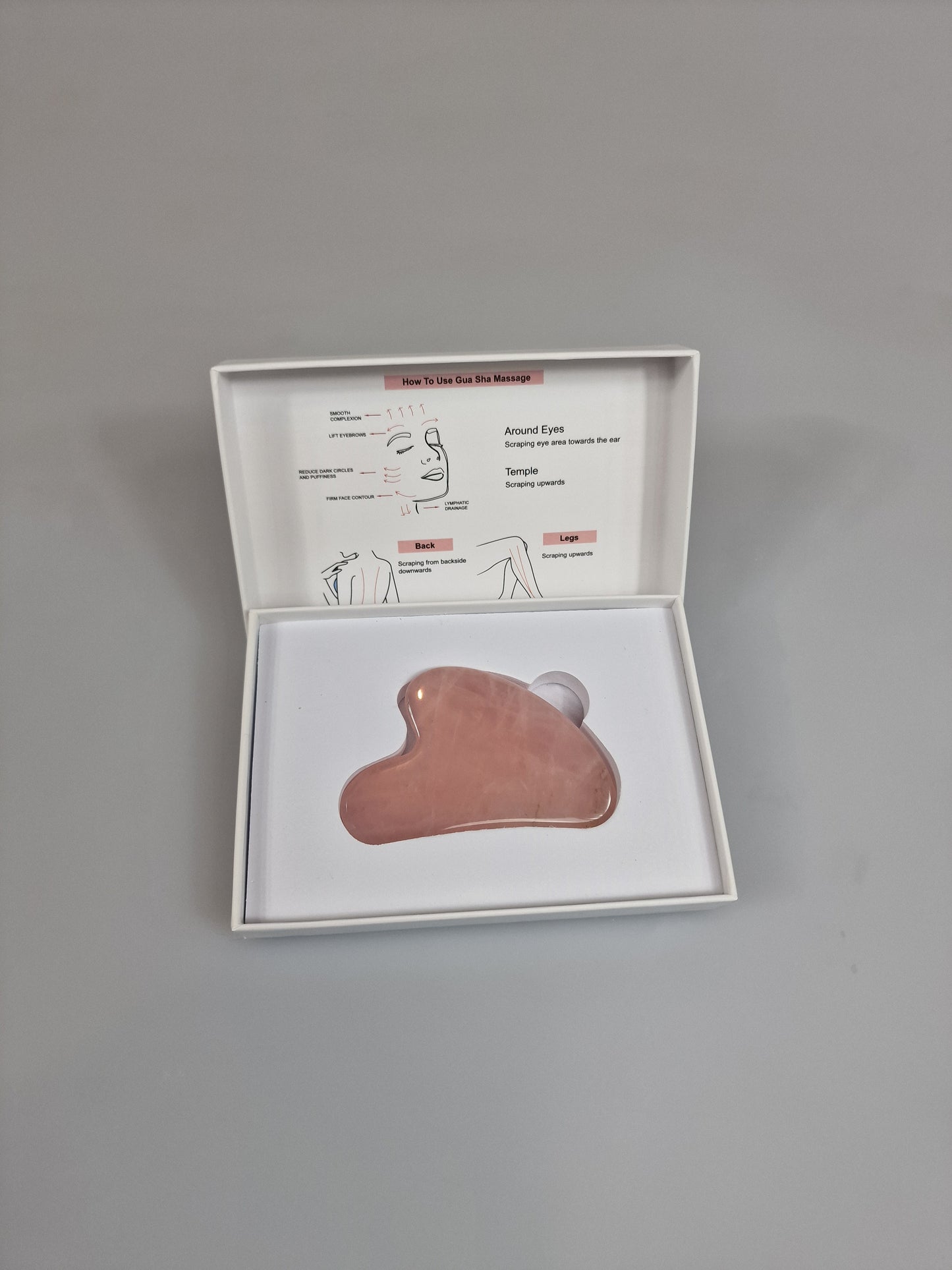 Rascadores faciales Raspadores faciales en Rose Quarts o Rosenkvarts. Rascador facial de jade Gua Sha