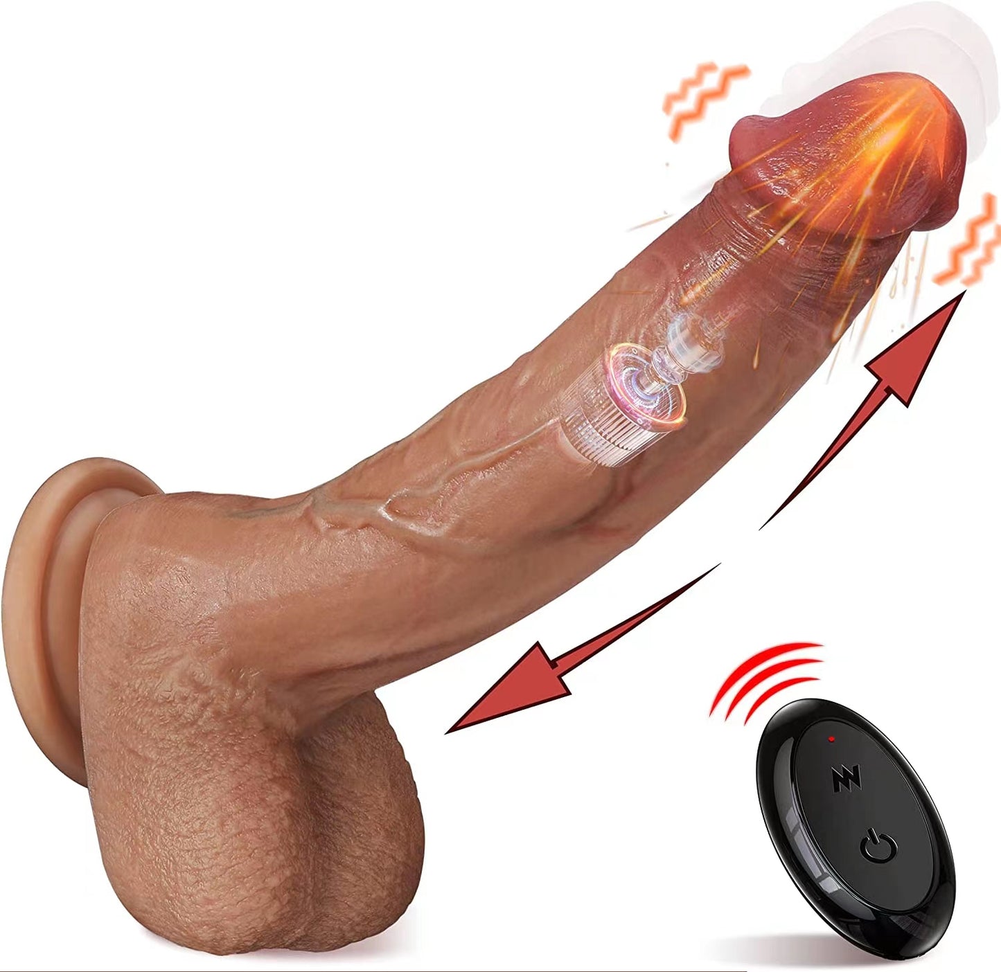 Dildo, elektrisk och rörlig. En av marknadens skönaste och lyxigaste dildos eller satisfyer.