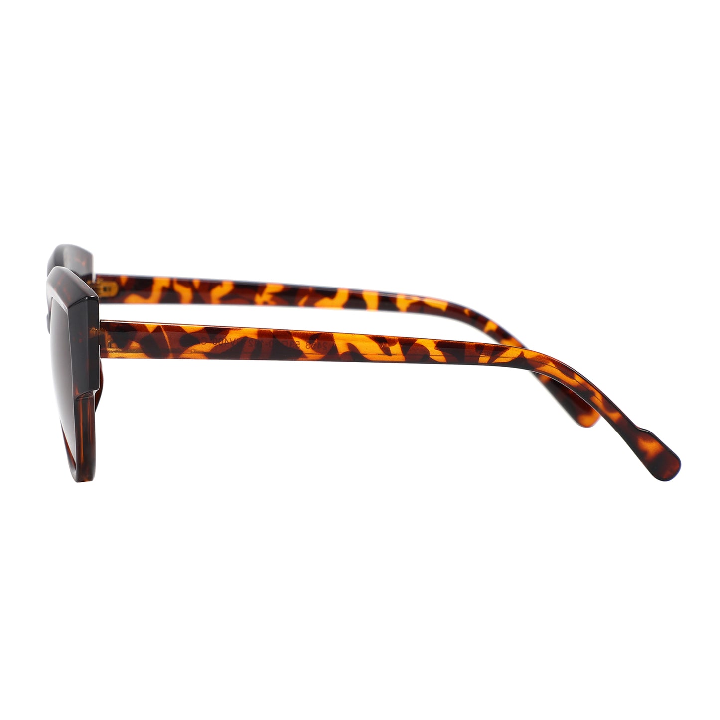 Sonnenbrille, braun gesprenkeltes Gestell mit braunen Gläsern, Nr. 102