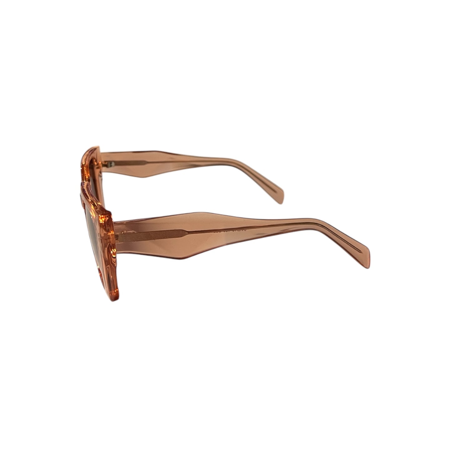 Sonnenbrille mit rosa/schwarzen Gläsern und fantastischen rosa transparenten Bügeln Nr. 136