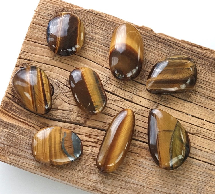 Cristal rodado, ojo de tigre