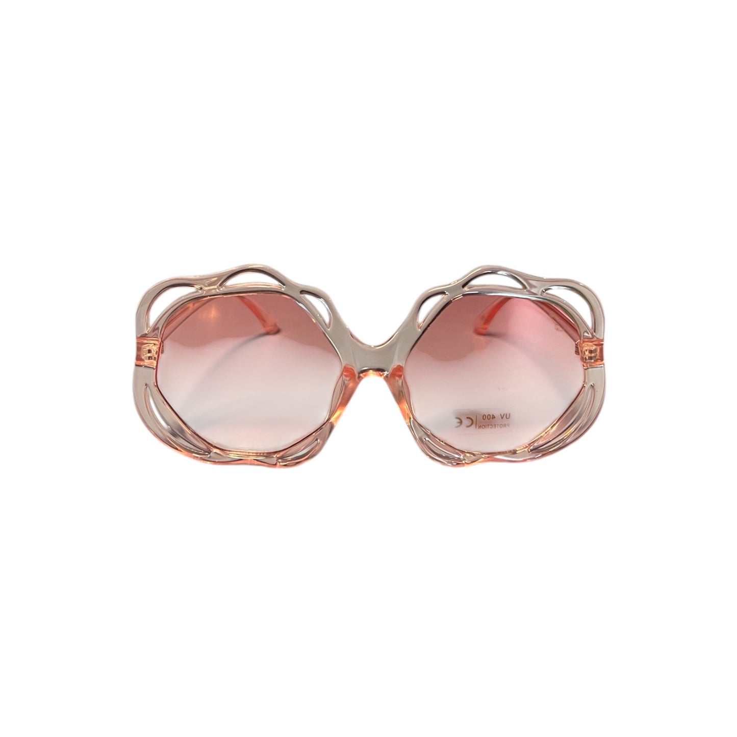 Sonnenbrille mit rosa Gläsern und fantastischen Bügeln Nr. 130