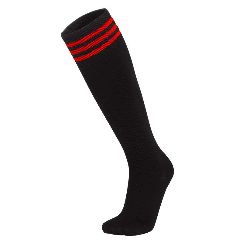 Calcetines, calcetines de fútbol o calcetines deportivos, negro rojo