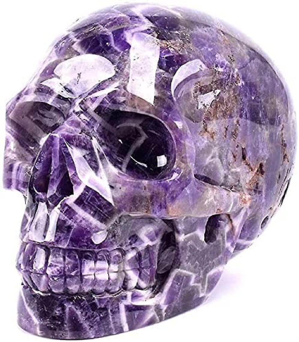 Calavera de cristal grande en Amatista una calavera de cristal