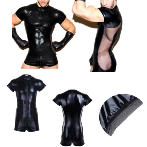 Incoming - short latex suit with mesh