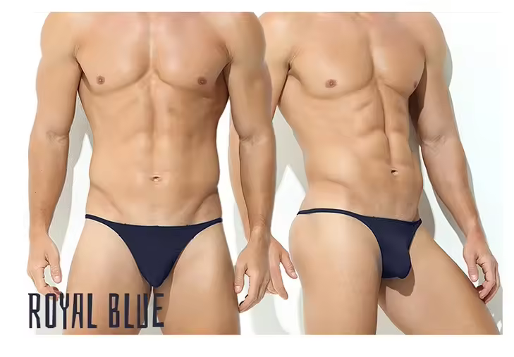 Tanga, Stringkalsonger in Royalblau oder Hellblau