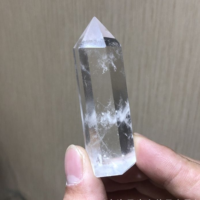 Clear quartz, rock crystal, ground tips.