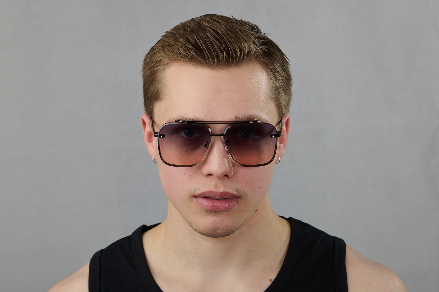 Polarisierte Sonnenbrille für Damen und Herren, blaubraun getönt. Nr. 24