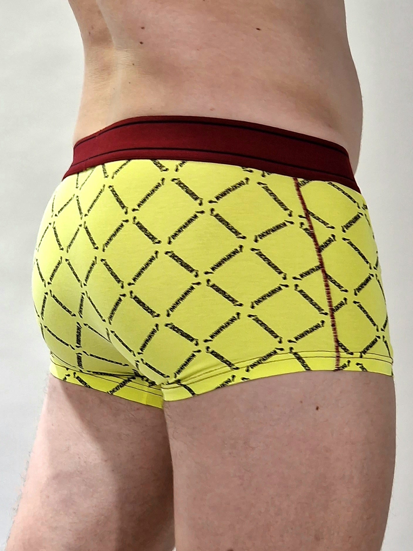 Calzoncillos, calzoncillos o bóxers ajustados de color amarillo-rojo, inspirados en los poppers, Rush