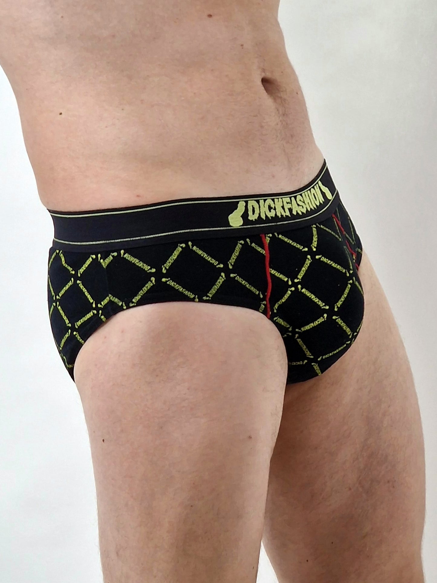 Schwarz-gelber Slip, Herrenunterhose