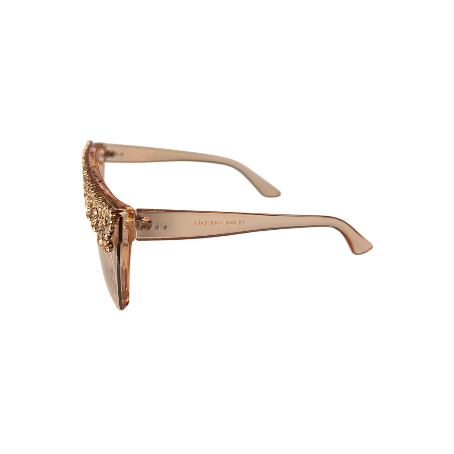 Sonnenbrille mit rosa Gläsern und Bling Bling, Nr. 138