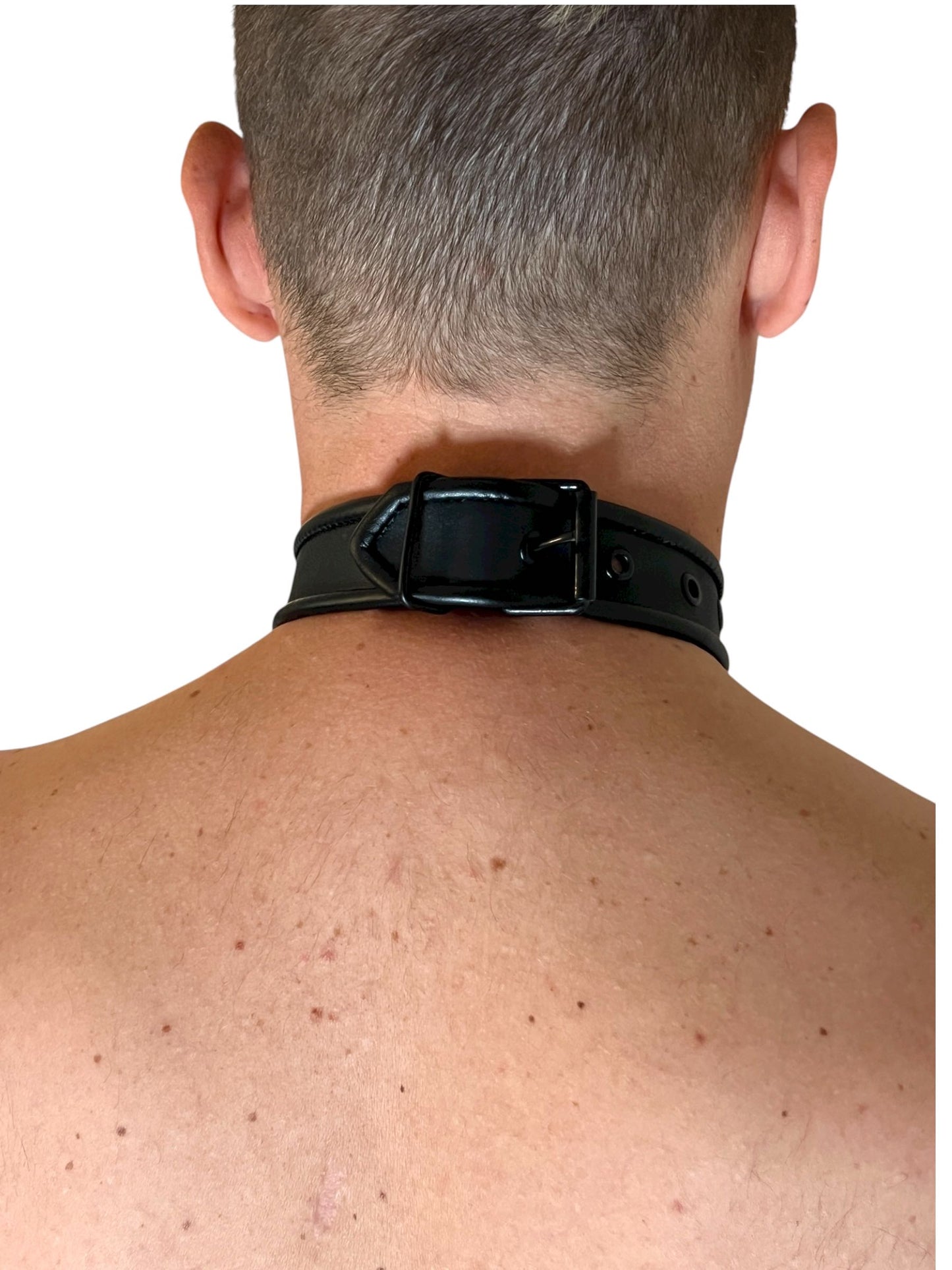 Bicepsband eller choker i svart äkta läder