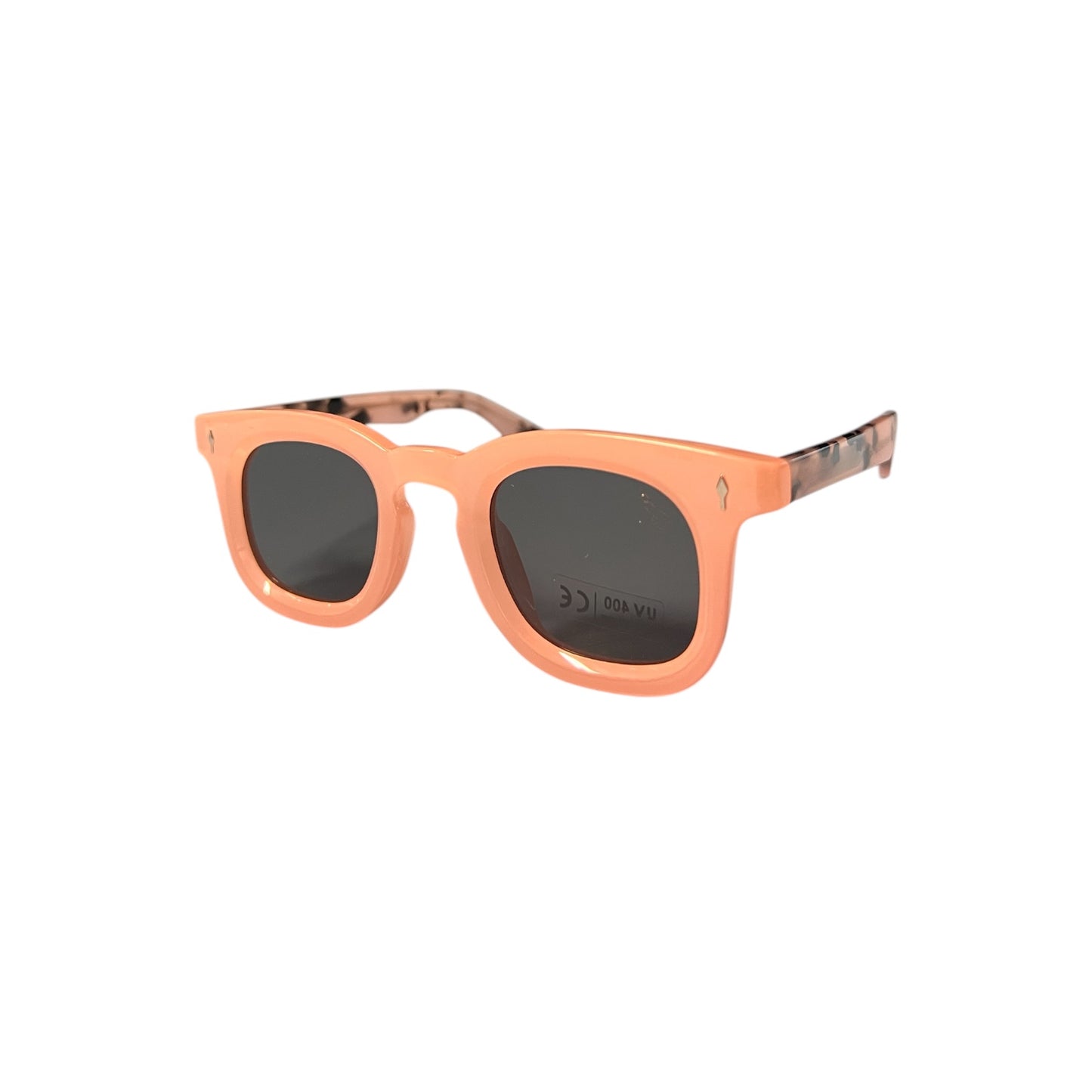 Sonnenbrille mit rosa Bügeln und gesprenkelten Scharnieren Nr. 131