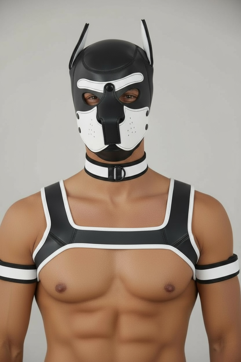 Puppy play harness i neopren