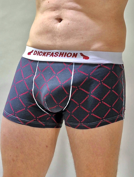 Blue red boxer trunks