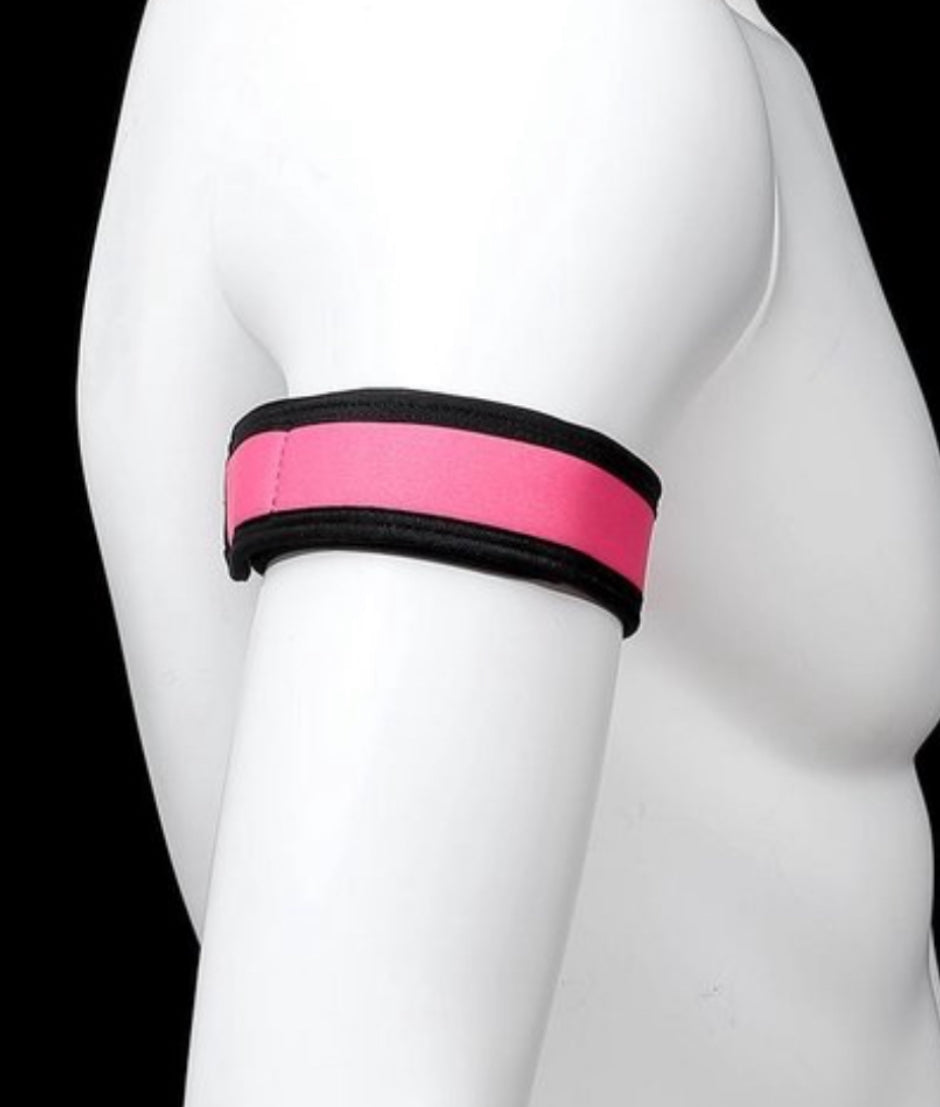 Puppy play arm strap, bicepband 2 pack