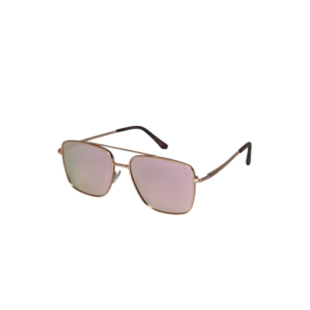 Sonnenbrille mit rosa polarisierten Spiegelgläsern. Nr. 34