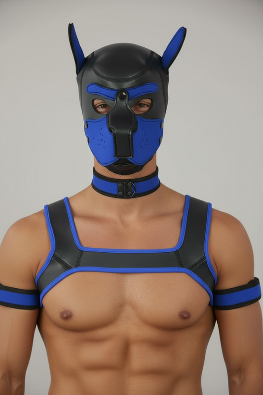 Puppy play harness i neopren