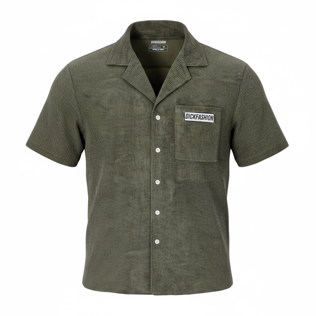 Green corduroy shirt
