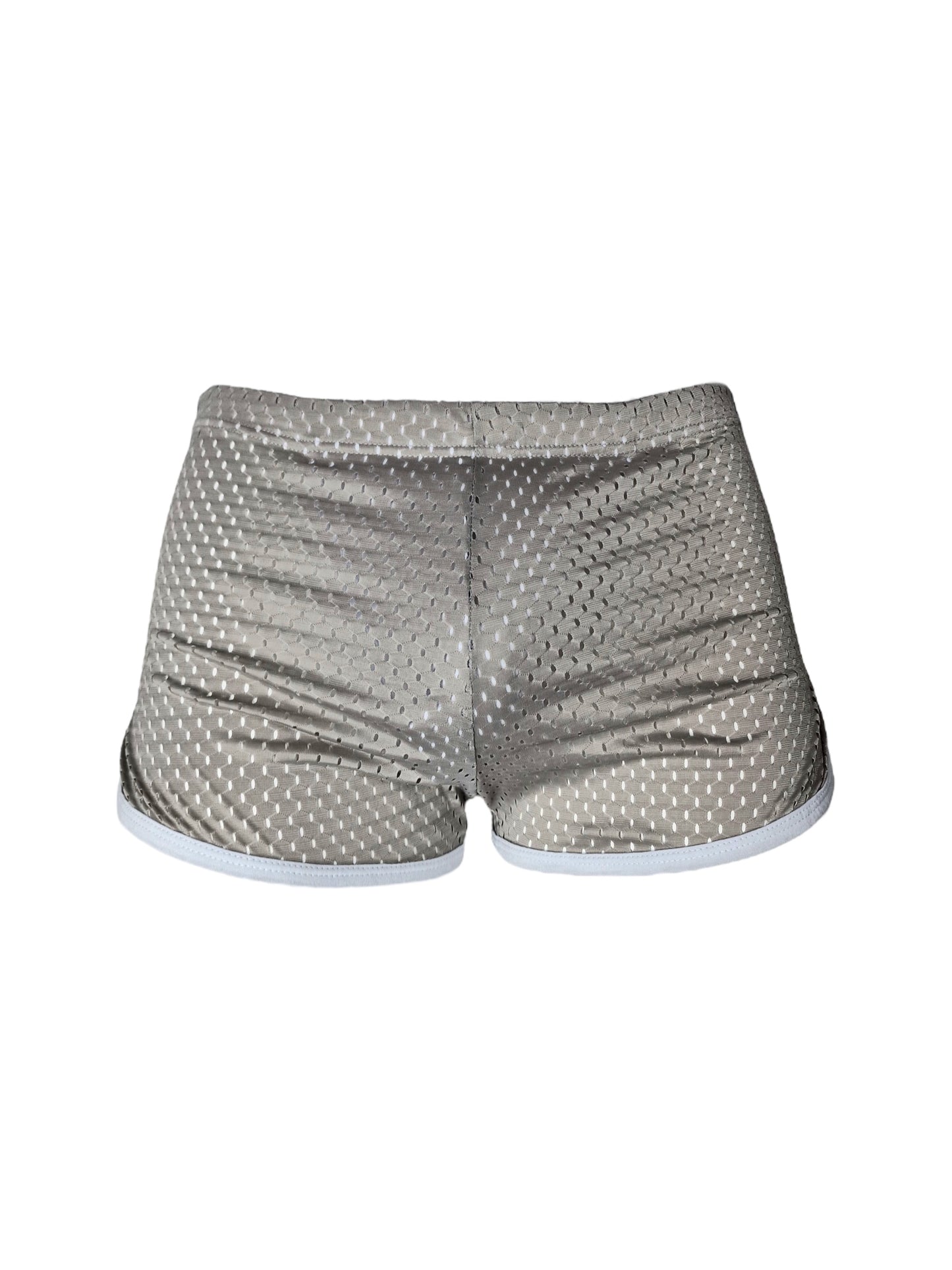 Pantalones cortos de malla tipo jogger - Gris plateado. Señor